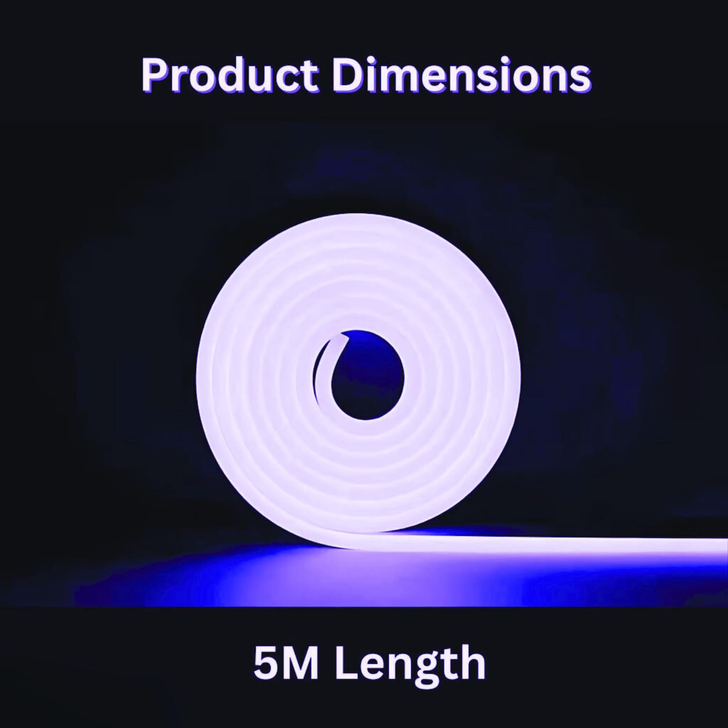 16.4 Feet Neon LED Strip Lights, with 12V Adapter, Waterproof IP65, Silicone Flexible Rope Light for Home Décor | Led Strip Lights | Neon Lights | Strip Lights | 5 Meter | (WARM-WHITE02)