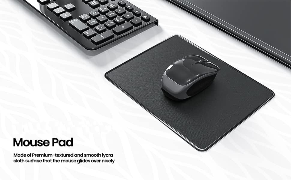 STRIFF Mousepad Mouse Mat 230X190X2mm Mouse Pad Gaming/Mouse pad for Laptop Non-Slip Rubber Base, Waterproof Surface, Premium-Textured, Compatible with Laser and Optical Mice(Black)(Pack of 2)