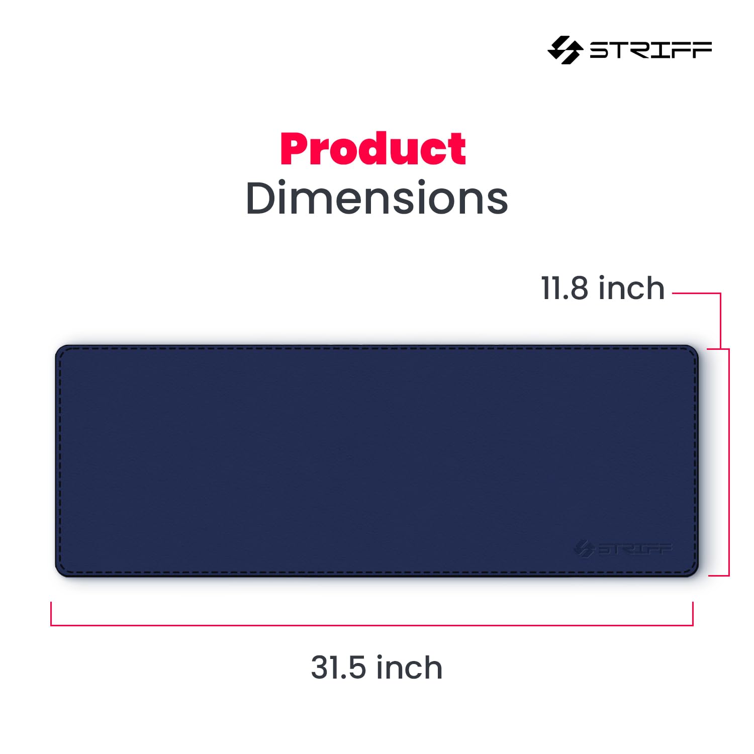 STRIFF Mousepad Mouse Mat 230X190X2mm Mouse Pad Gaming/Mouse pad for Laptop Non-Slip Rubber Base, Waterproof Surface, Premium-Textured, Compatible with Laser and Optical Mice(Black)(Pack of 2)