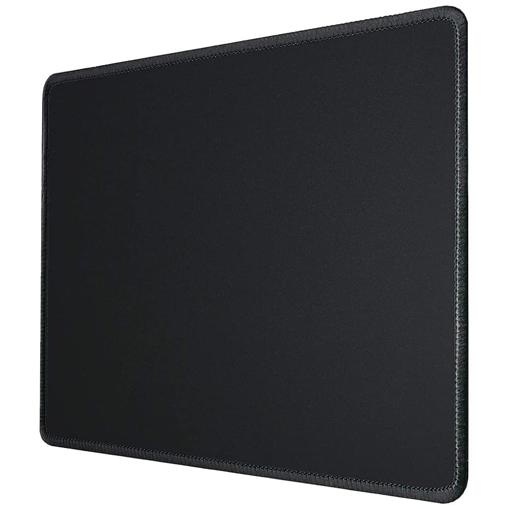 STRIFF Mousepad Mouse Mat 230X190X2mm Mouse Pad Gaming/Mouse pad for Laptop Non-Slip Rubber Base, Waterproof Surface, Premium-Textured, Compatible with Laser and Optical Mice(Black)(Pack of 2)