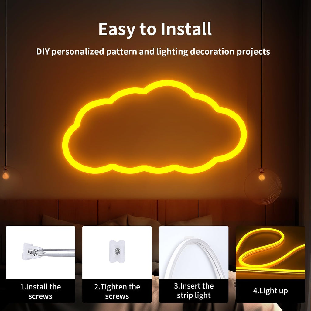 16.4 Feet Neon LED Strip Lights, with 12V Adapter, Waterproof IP65, Silicone Flexible Rope Light for Home Décor | Led Strip Lights | Neon Lights | Strip Lights | 5 Meter | (WARM-WHITE02)