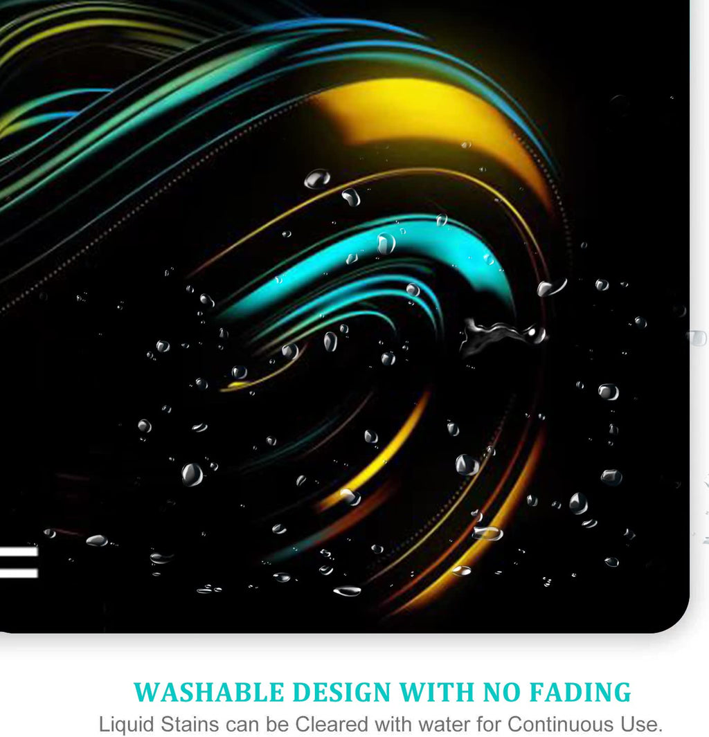 STRIFF Mousepad Mouse Mat 230X190X2mm Mouse Pad Gaming/Mouse pad for Laptop Non-Slip Rubber Base, Waterproof Surface, Premium-Textured, Compatible with Laser and Optical Mice(Black)(Pack of 2)