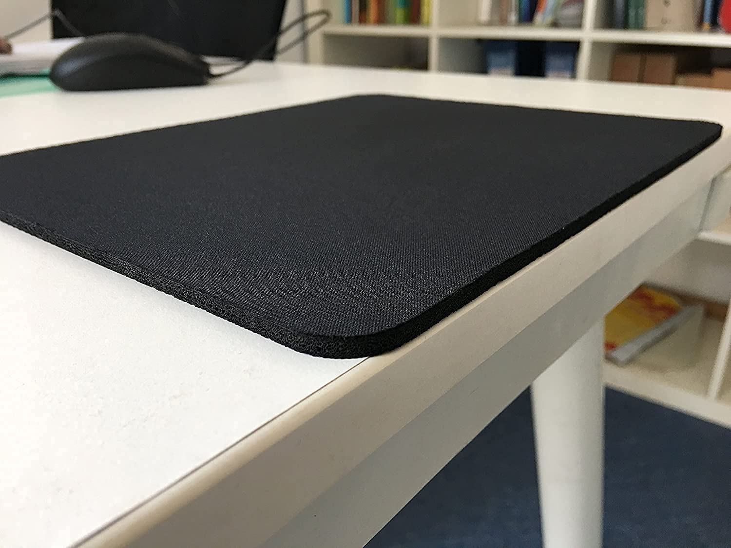 STRIFF Mousepad Mouse Mat 230X190X2mm Mouse Pad Gaming/Mouse pad for Laptop Non-Slip Rubber Base, Waterproof Surface, Premium-Textured, Compatible with Laser and Optical Mice(Black)(Pack of 2)