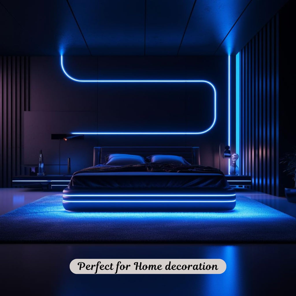 16.4 Feet Neon LED Strip Lights, with 12V Adapter, Waterproof IP65, Silicone Flexible Rope Light for Home Décor | Led Strip Lights | Neon Lights | Strip Lights | 5 Meter | (WARM-WHITE02)