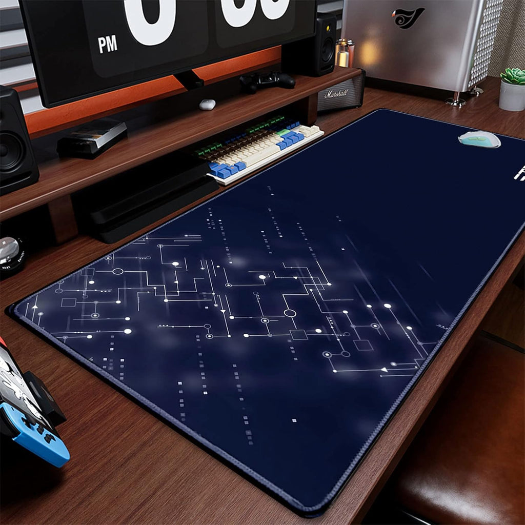 STRIFF Mousepad Mouse Mat 230X190X2mm Mouse Pad Gaming/Mouse pad for Laptop Non-Slip Rubber Base, Waterproof Surface, Premium-Textured, Compatible with Laser and Optical Mice(Black)(Pack of 2)