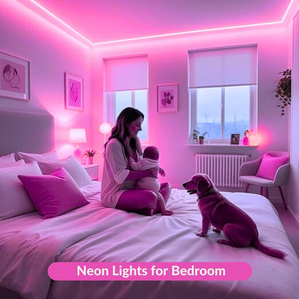 16.4 Feet Neon LED Strip Lights, with 12V Adapter, Waterproof IP65, Silicone Flexible Rope Light for Home Décor | Led Strip Lights | Neon Lights | Strip Lights | 5 Meter | (WARM-WHITE02)