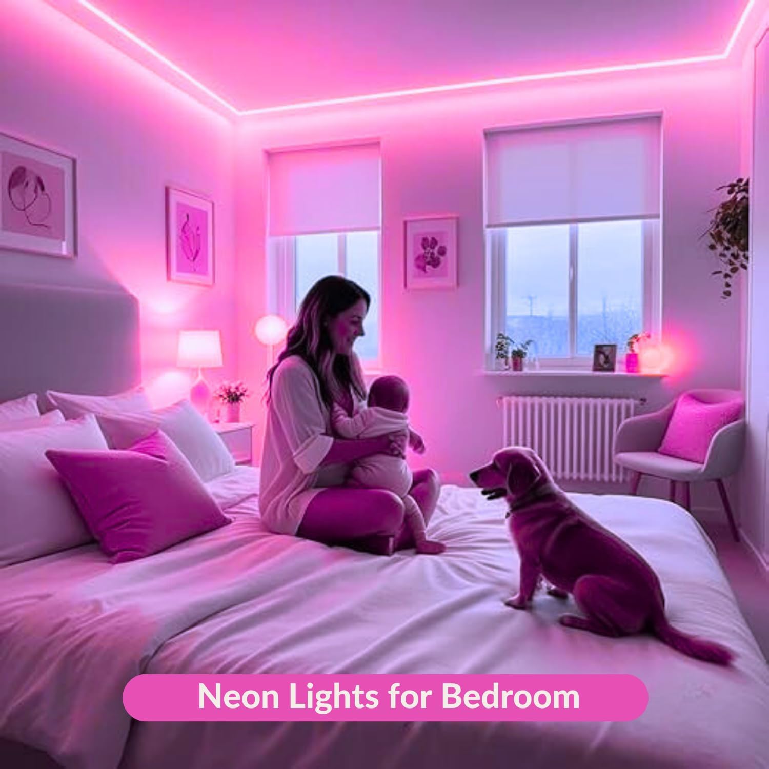 16.4 Feet Neon LED Strip Lights, with 12V Adapter, Waterproof IP65, Silicone Flexible Rope Light for Home Décor | Led Strip Lights | Neon Lights | Strip Lights | 5 Meter | (WARM-WHITE02)