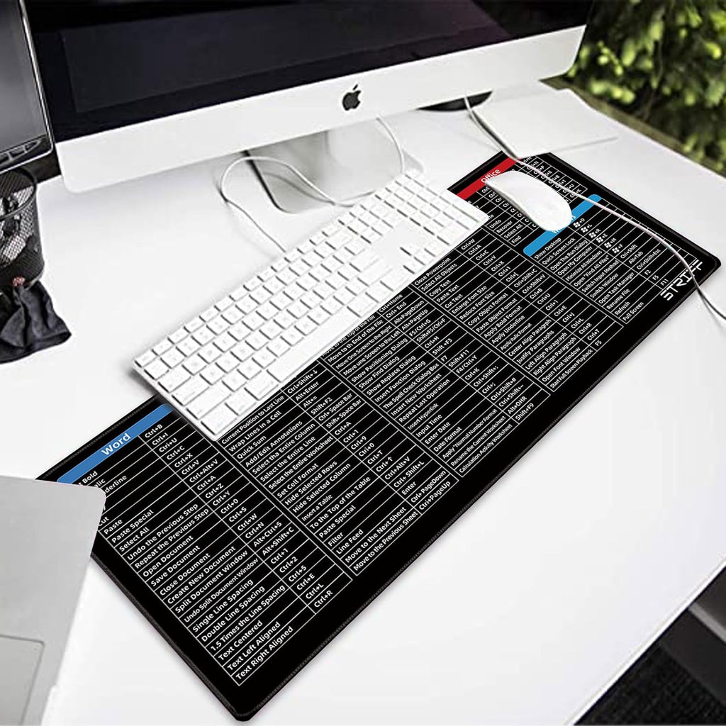 STRIFF Mousepad Mouse Mat 230X190X2mm Mouse Pad Gaming/Mouse pad for Laptop Non-Slip Rubber Base, Waterproof Surface, Premium-Textured, Compatible with Laser and Optical Mice(Black)(Pack of 2)